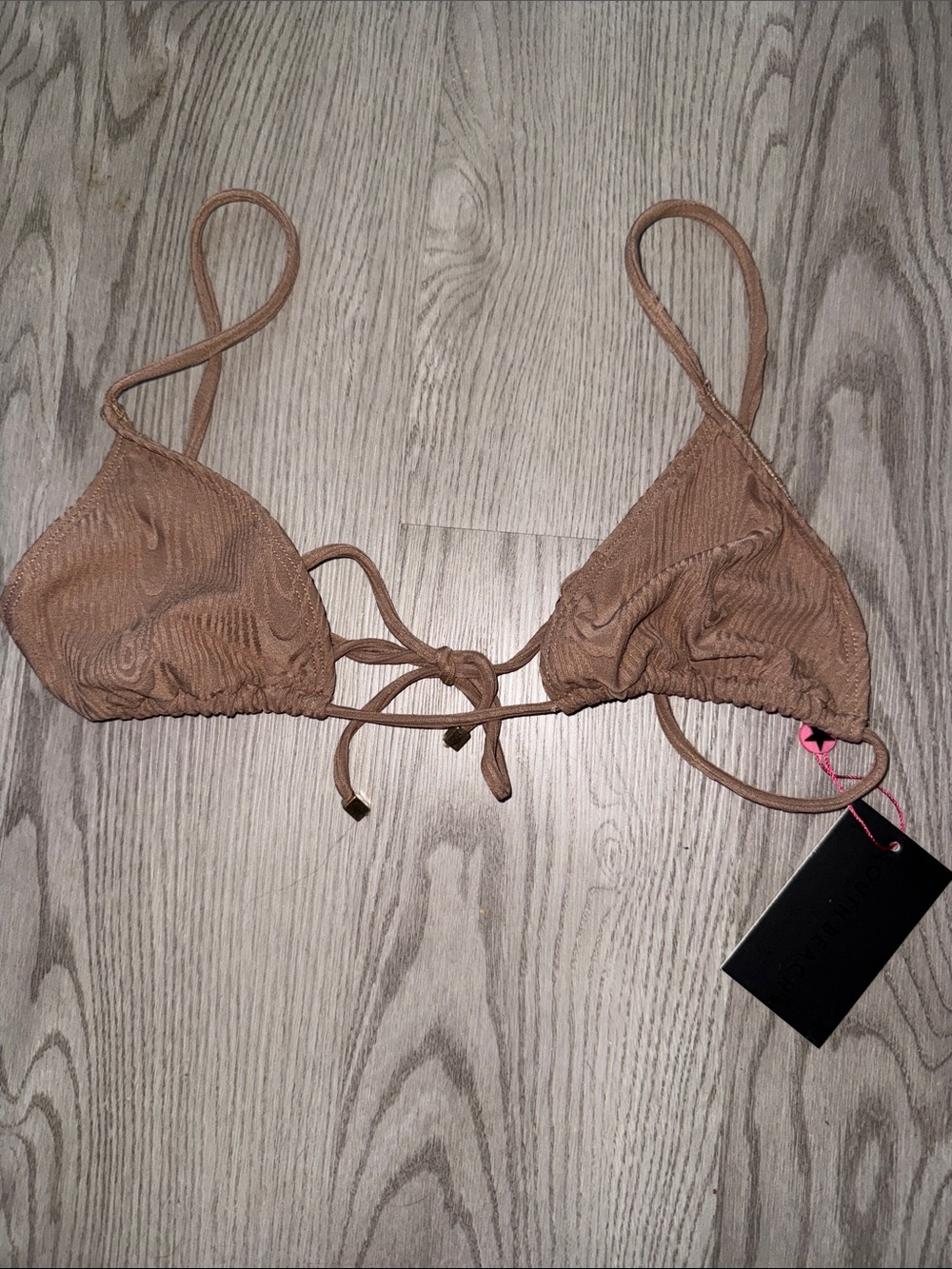 Women’s Triangle Bikini Top - Brown